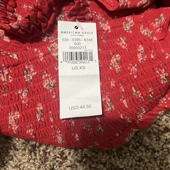 American Eagle Red Dress Size Extra‎ Small New with Tags - Picture 7 of 7
